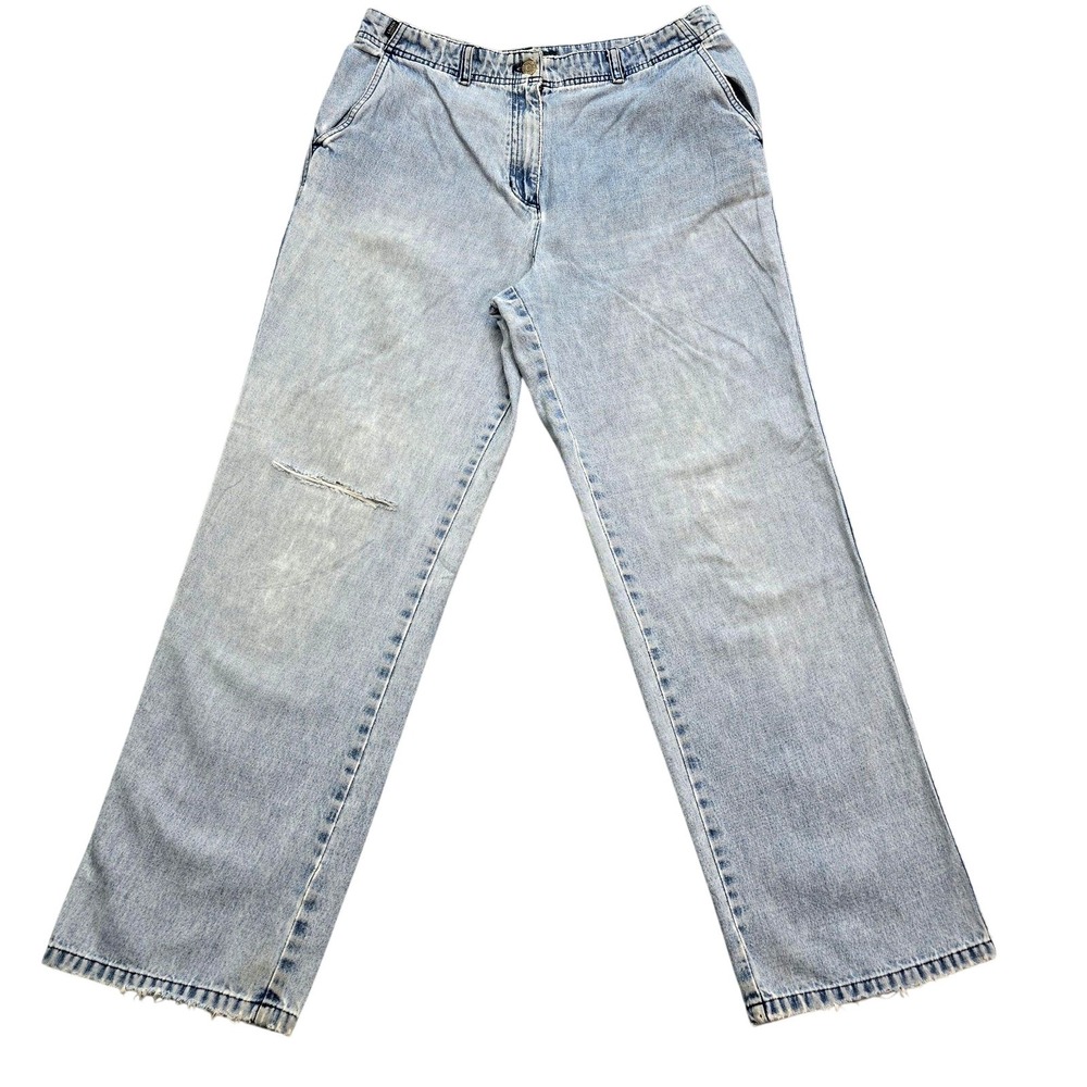 Lauren Jeans Co. Ralph Lauren Jeans Womens 14 Blue Straight High Rise 30x27